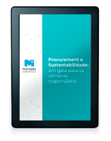 Kindle com a capa de um e-book na tela: Procurement e Sustentabilidade: um guia para as compras responsáveis